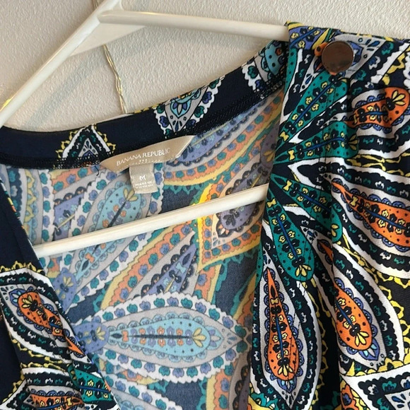 Banana Republic Floral Mandala Printed Surplice Dress - Picture 4 of 4